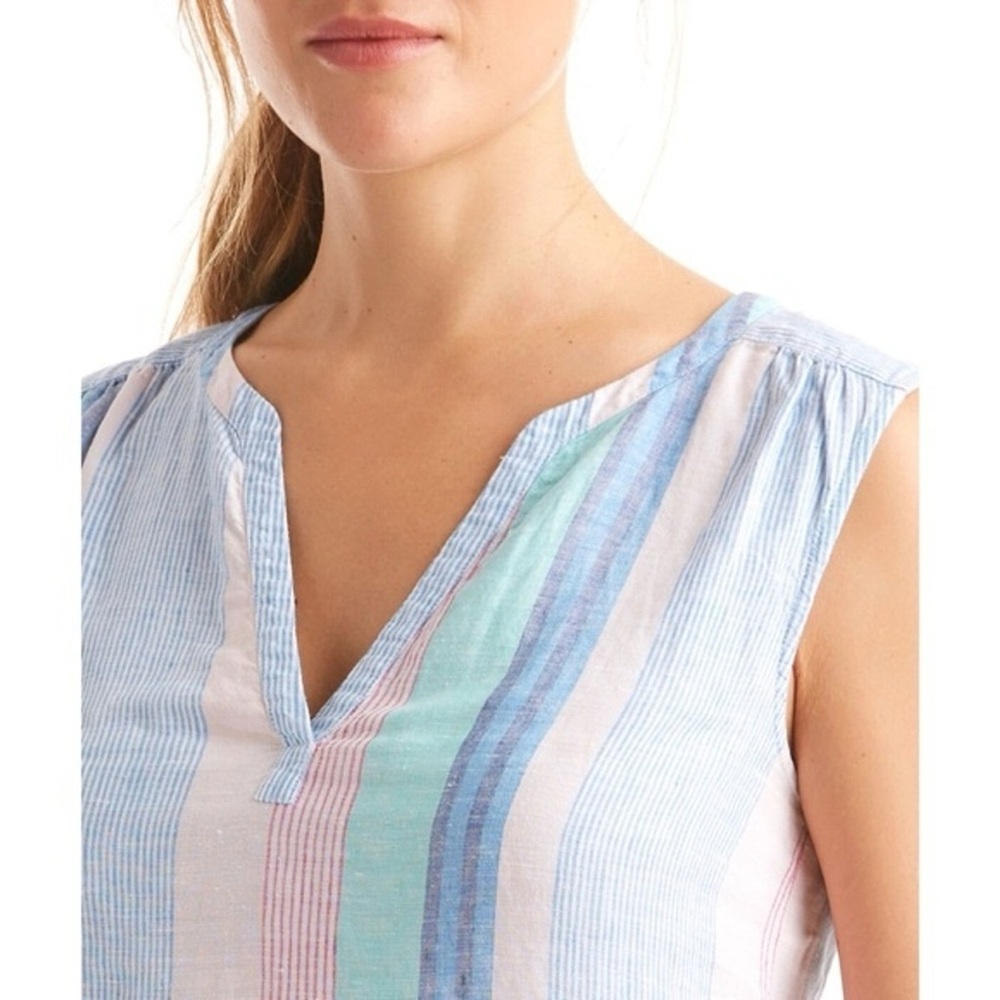 Vineyard Vines Sleeveless Striped Tank in Light Blue, Mint & Pink